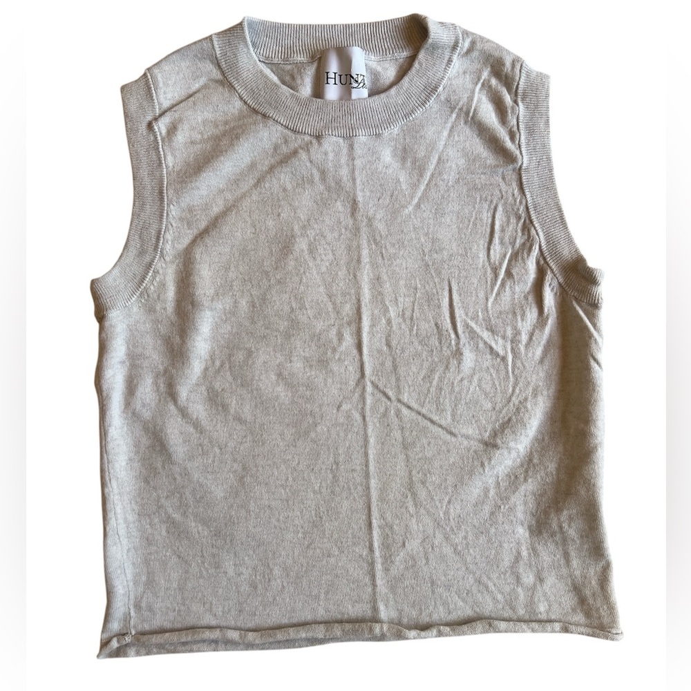 NWOT Cashmere/Cotton/Silk Blend Sweater Tank, in Grey